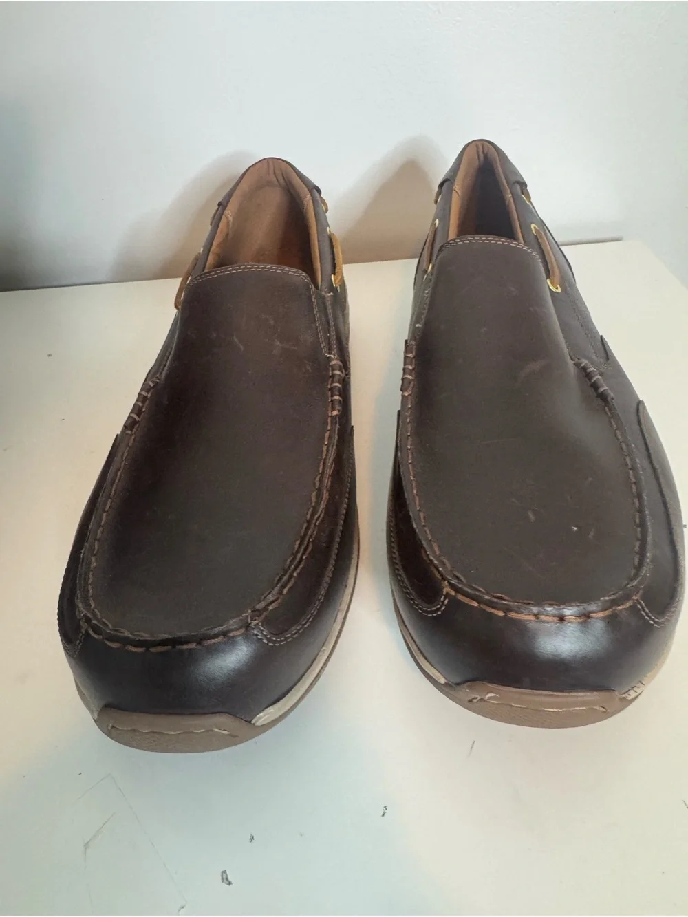 Dunham Men's Waterford Tan Slip-On Boat Shoes CH0503 men 17 extra wide